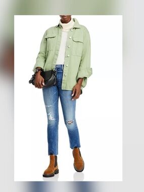 MOTHER Mid Rise Dazzler Ankle Fray Jeans